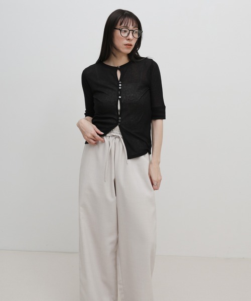 select MOCA(セレクトモカ)の「リネンタッチイージーパンツ(その他パンツ・レディース・ベージュ/ブラウン/ブラック・FREE)」の21枚目の写真