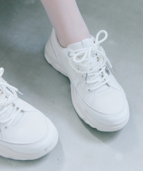 JILL by JILL STUART(ジルバイジルスチュアート)の「オリジナルボリュームスニーカー(スニーカー・レディース・ホワイト/ピンク・LARGE/MEDIUM/SMALL)」の5枚目の写真