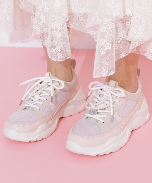 JILL by JILL STUART(ジルバイジルスチュアート)の「オリジナルボリュームスニーカー(スニーカー・レディース・ホワイト/ピンク・LARGE/MEDIUM/SMALL)」の7枚目の写真