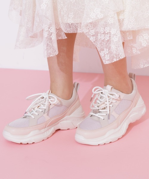 JILL by JILL STUART(ジルバイジルスチュアート)の「オリジナルボリュームスニーカー(スニーカー・レディース・ホワイト/ピンク・LARGE/MEDIUM/SMALL)」の8枚目の写真