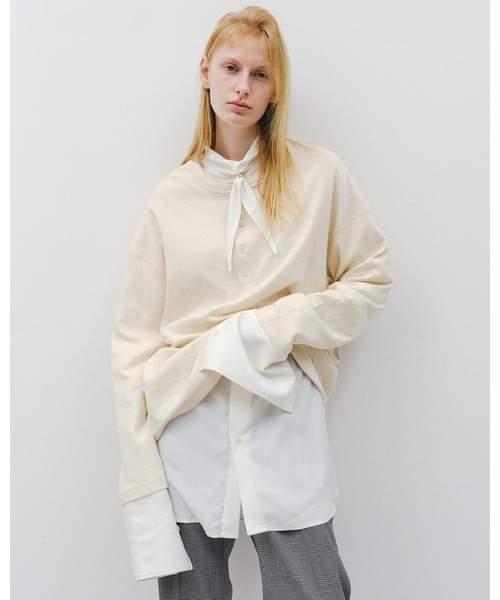 Juha（ユハ）の「INTERLOCK HENLEY L/S（Tシャツ/カットソー・メンズ・チャコールグレー/グレー/オフホワイト/ブラック・4/3）」の17枚目の写真