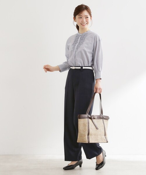 Reflect(リフレクト)の「ステッチワークストレートワイドパンツ(その他パンツ・レディース・ナチュラル/ホワイト/ネイビー・07/09/11/13/15 )」の16枚目の写真