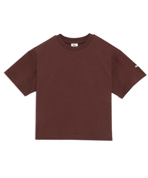 PUMA(プーマ)の「PUMA プーマ ウィメンズ ESS エレベーテッド MX ベビー 半袖 Tシャツ(Tシャツ/カットソー・レディース・チョコ/ブルー系その他5/オフホワイト・LARGE/X-LARGE/SMALL/MEDIUM)」の2枚目の写真
