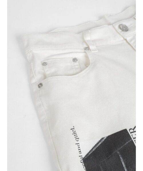 :ETHROF(イーサオブ)の「GRAPHIC STRAIGHT DENIM PANTS(デニムパンツ・レディース・オフホワイト/チャコール・FREE)」の19枚目の写真