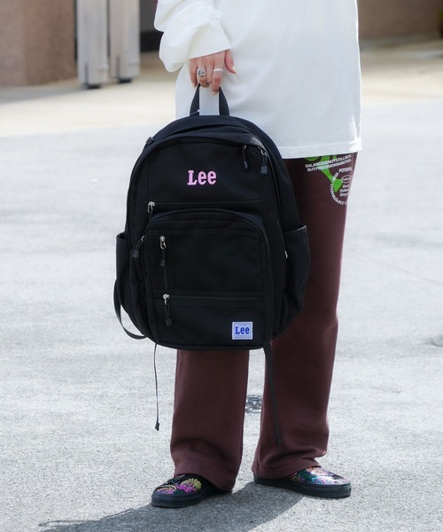 Lee(リー)の「【Lee/リー】14ポケット 多機能バックパック 撥水 リュック 大容量 約35.5L(バックパック/リュック・レディース・ピンク/ホワイト/ブルー・FREE)」の16枚目の写真