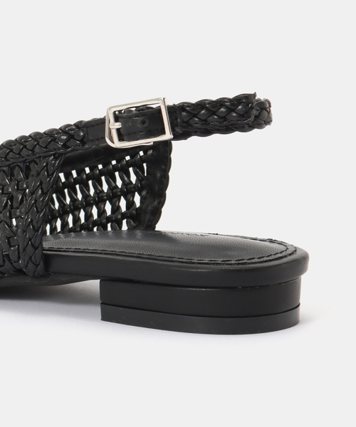 La TOTALITE（ラトータリテ）の「KOMOREBI MUSEUM/コモレビミュージアム メッシュスリングバック（パンプス・レディース・ブラック/ホワイト・23.5cm/24.5cm）」の6枚目の写真