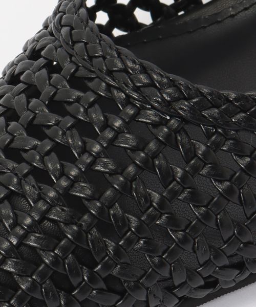 La TOTALITE（ラトータリテ）の「KOMOREBI MUSEUM/コモレビミュージアム メッシュスリングバック（パンプス・レディース・ブラック/ホワイト・23.5cm/24.5cm）」の9枚目の写真