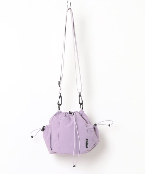 Coo+i(クーイ)の「巾着型ナイロン ショルダーバッグ(ショルダーバッグ・レディース・ブラック/カーキ/ブルー/ベージュ/パープル・FREE)」の13枚目の写真