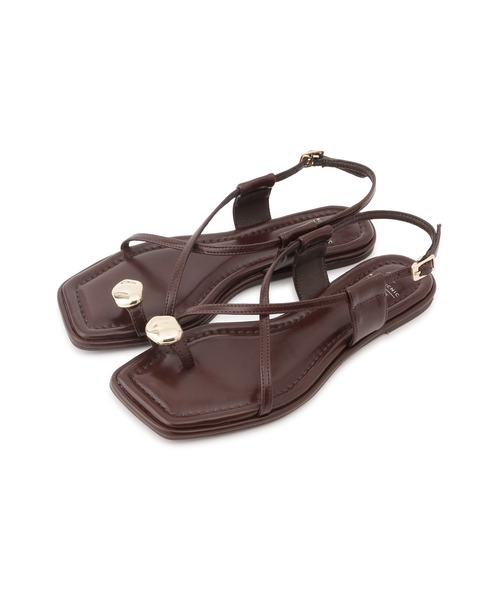 ROPE' PICNIC（ロペピクニック）の「フラットメタルトングサンダル（サンダル・レディース・ブラック/ダークブラウン・S/M/L）」の12枚目の写真