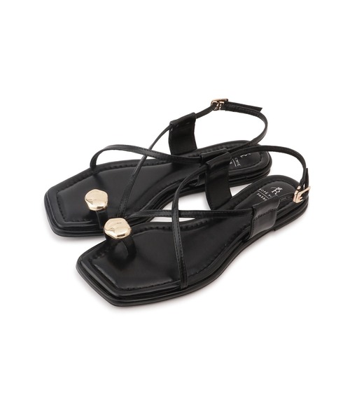 ROPE' PICNIC（ロペピクニック）の「フラットメタルトングサンダル（サンダル・レディース・ブラック/ダークブラウン・S/M/L）」の3枚目の写真