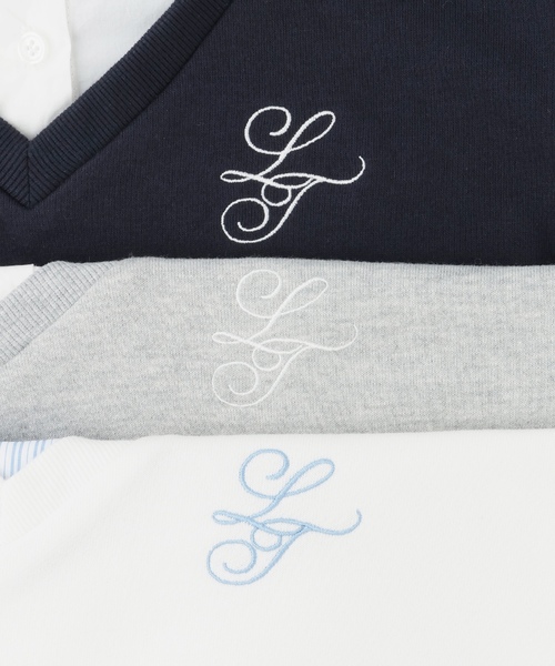 LOVETOXIC(ラブトキシック)の「レイヤード風ワンピース(ワンピース・キッズ・アイボリー/ネイビー/トップグレー・S:140cm/M:150cm/L:160cm)」の18枚目の写真