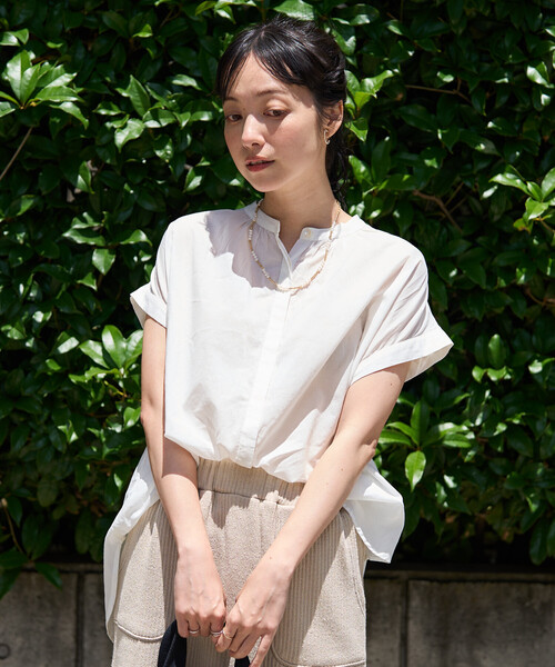 FREAK'S STORE(フリークスストア)の「インドボイル フレンチスリーブブラウス(シャツ/ブラウス・レディース・ブルー/オフホワイト/ブラック/その他2/ラベンダー・フリ-)」の16枚目の写真