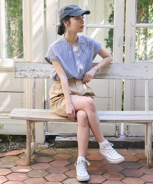 FREAK'S STORE(フリークスストア)の「インドボイル フレンチスリーブブラウス(シャツ/ブラウス・レディース・ブルー/オフホワイト/ブラック/その他2/ラベンダー・フリ-)」の20枚目の写真