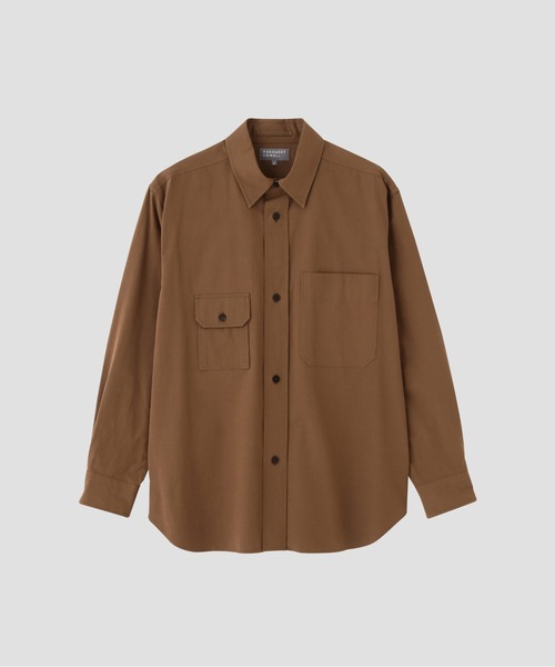 MARGARET HOWELL（マーガレットハウエル）の「COTTON BLEND SHIRTING（シャツ/ブラウス・メンズ・ブラウン・SMALL/MEDIUM/LARGE）」の4枚目の写真