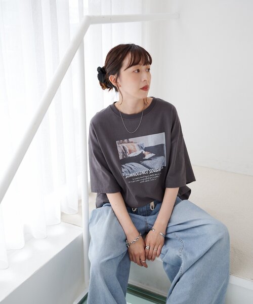 DISCOAT(ディスコート)の「アソートアニマルフォトTシャツ(Tシャツ/カットソー・レディース・サックスブルー/チャコールグレー/オフホワイト・FREE)」の22枚目の写真