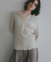 3/4スリーブヘンリーネックプルオーバー