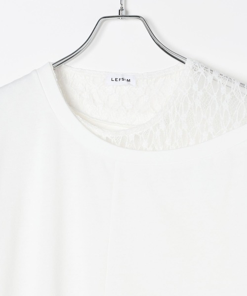 LEPSIM(レプシィム)の「ワンショルレイヤードチュニックSS 670942(Tシャツ/カットソー・レディース・ブラック/チャコールグレー/ホワイト・FREE)」の10枚目の写真