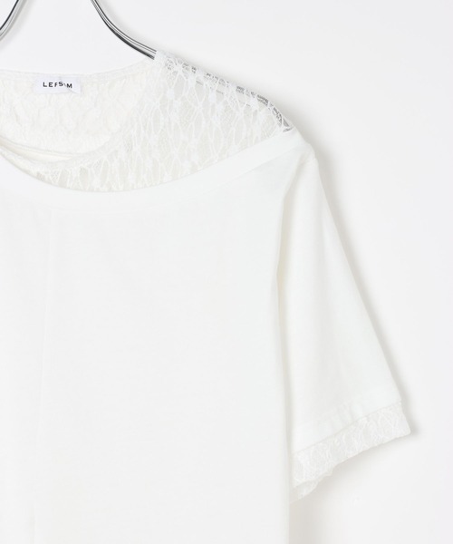 LEPSIM(レプシィム)の「ワンショルレイヤードチュニックSS 670942(Tシャツ/カットソー・レディース・ブラック/チャコールグレー/ホワイト・FREE)」の11枚目の写真