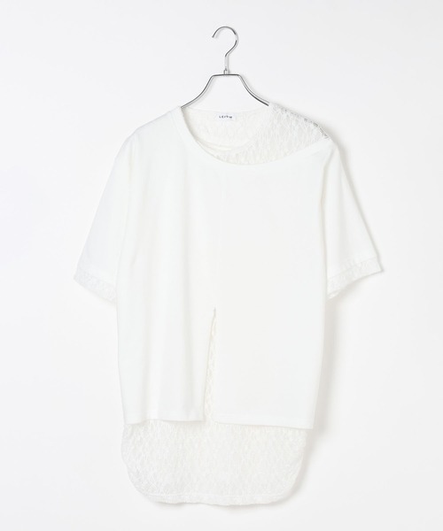 LEPSIM(レプシィム)の「ワンショルレイヤードチュニックSS 670942(Tシャツ/カットソー・レディース・ブラック/チャコールグレー/ホワイト・FREE)」の14枚目の写真