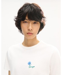 'KENZO Tulip' エンブロイダリー スリム Tシャツ イン コットン