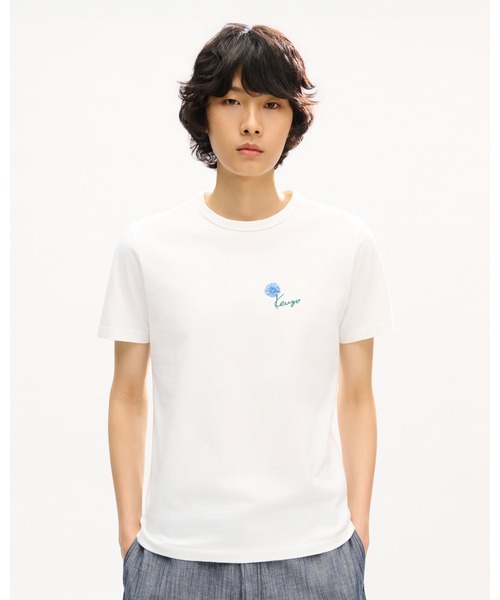 KENZO（ケンゾー）の「'KENZO Tulip' エンブロイダリー スリム Tシャツ イン コットン（Tシャツ/カットソー・メンズ・ホワイト系その他・LARGE/MEDIUM/SMALL/X-SMALL）」の5枚目の写真