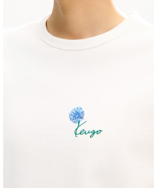 KENZO（ケンゾー）の「'KENZO Tulip' エンブロイダリー スリム Tシャツ イン コットン（Tシャツ/カットソー・メンズ・ホワイト系その他・LARGE/MEDIUM/SMALL/X-SMALL）」の7枚目の写真
