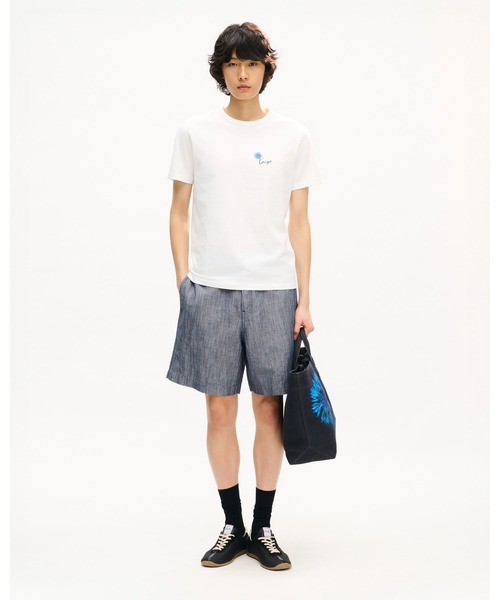 KENZO（ケンゾー）の「'KENZO Tulip' エンブロイダリー スリム Tシャツ イン コットン（Tシャツ/カットソー・メンズ・ホワイト系その他・LARGE/MEDIUM/SMALL/X-SMALL）」の2枚目の写真