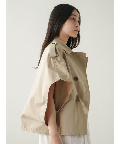 FIKA.（フィーカ）の「Trench cape jacket（その他アウター・レディース・ライトグレー/ベージュ・FREE）」の14枚目の写真