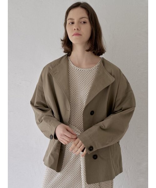 AVANT-G（アバン）の「Washed Cotton Oversized Jacket - KHAKI（その他アウター・レディース・その他・FREE）」の2枚目の写真