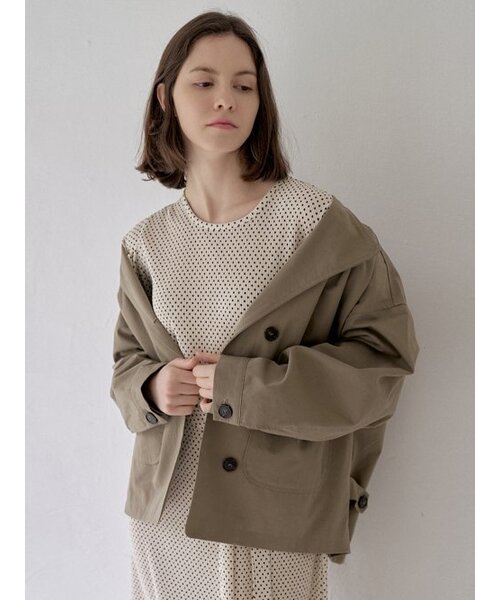 AVANT-G（アバン）の「Washed Cotton Oversized Jacket - KHAKI（その他アウター・レディース・その他・FREE）」の5枚目の写真