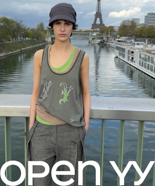 OPEN Yy(オープンワイワイ)の「【OPEN YY / オープンワイワイ】YY BANDED SLEEVELESS TOP(タンクトップ・レディース・グリーン/ホワイト・SMALL)」の2枚目の写真