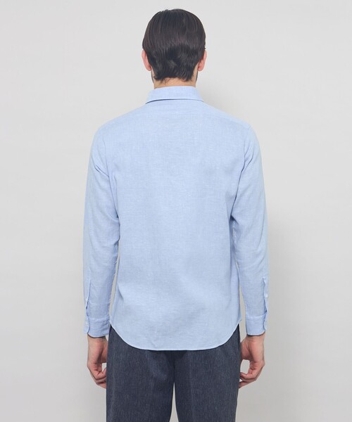 MACKINTOSH LONDON(マッキントッシュ ロンドン)の「【LEON掲載】ストレッチリネンワイドカラーシャツ(シャツ/ブラウス・メンズ・ネイビー/オフホワイト/グリーン/パープル系その他2/ブルー系その他2・L/XL/M)」の13枚目の写真