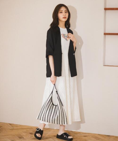 grove(グローブ)の「【貴島明日香さん着用・洗える】レースキャミワンピース(ワンピース・レディース・ブラック/オフホワイト/ブラウン系その他・02/04/05/03)」の5枚目の写真