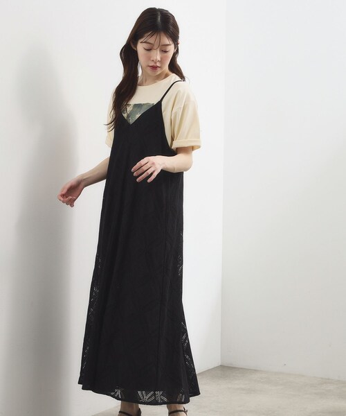 grove(グローブ)の「【貴島明日香さん着用・洗える】レースキャミワンピース(ワンピース・レディース・ブラック/オフホワイト/ブラウン系その他・02/04/05/03)」の13枚目の写真