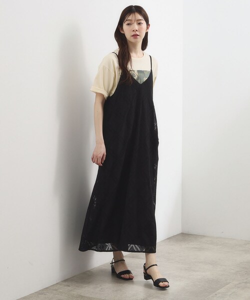 grove(グローブ)の「【貴島明日香さん着用・洗える】レースキャミワンピース(ワンピース・レディース・ブラック/オフホワイト/ブラウン系その他・02/04/05/03)」の14枚目の写真