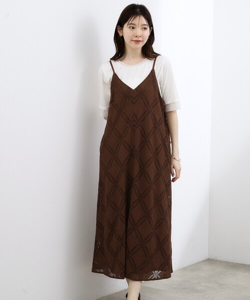 grove(グローブ)の「【貴島明日香さん着用・洗える】レースキャミワンピース(ワンピース・レディース・ブラック/オフホワイト/ブラウン系その他・02/04/05/03)」の17枚目の写真