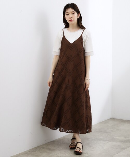 grove(グローブ)の「【貴島明日香さん着用・洗える】レースキャミワンピース(ワンピース・レディース・ブラック/オフホワイト/ブラウン系その他・02/04/05/03)」の19枚目の写真