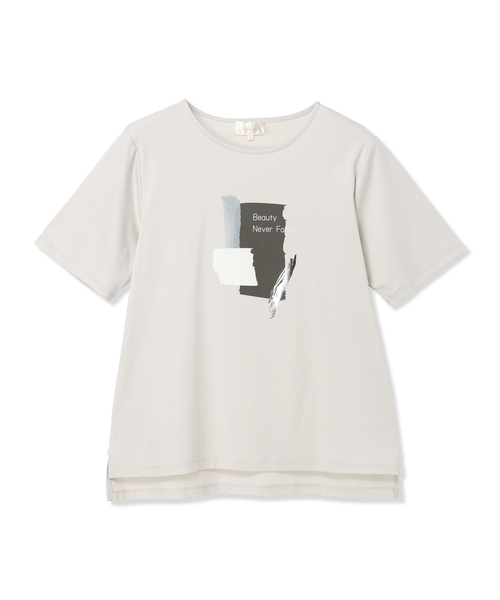 A/C DESIGN BY ALPHA CUBIC(エーシーデザインバイアルファキュービック)の「グラフィックロゴTシャツ【すごツヤ・接触冷感・UVカット】(Tシャツ/カットソー・レディース・ライトグレー/オフホワイト/ブラック・M/L/LL/3L)」の22枚目の写真