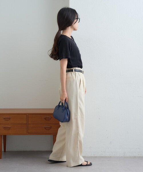 CIAOPANIC TYPY(チャオパニックティピー)の「【ZOZO限定】シアーワッフルヘンリーネックTee(Tシャツ/カットソー・レディース・ブラウン/グレー/オフホワイト/ブラック・ONE SIZE)」の5枚目の写真