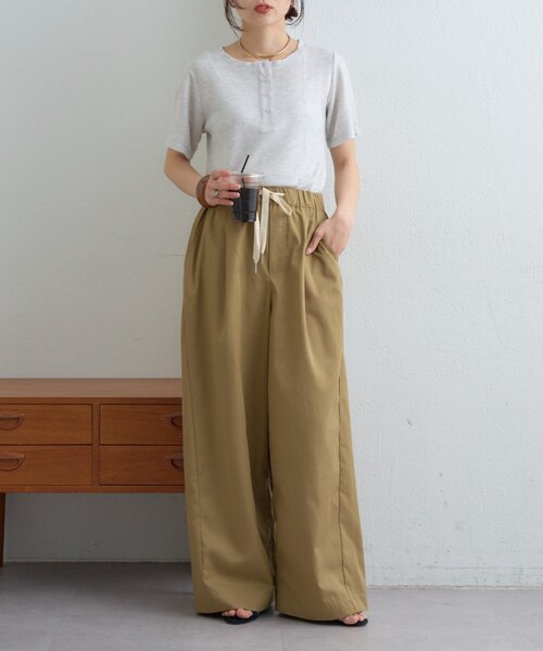 CIAOPANIC TYPY(チャオパニックティピー)の「【ZOZO限定】シアーワッフルヘンリーネックTee(Tシャツ/カットソー・レディース・ブラウン/グレー/オフホワイト/ブラック・ONE SIZE)」の20枚目の写真