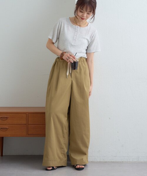CIAOPANIC TYPY(チャオパニックティピー)の「【ZOZO限定】シアーワッフルヘンリーネックTee(Tシャツ/カットソー・レディース・ブラウン/グレー/オフホワイト/ブラック・ONE SIZE)」の21枚目の写真
