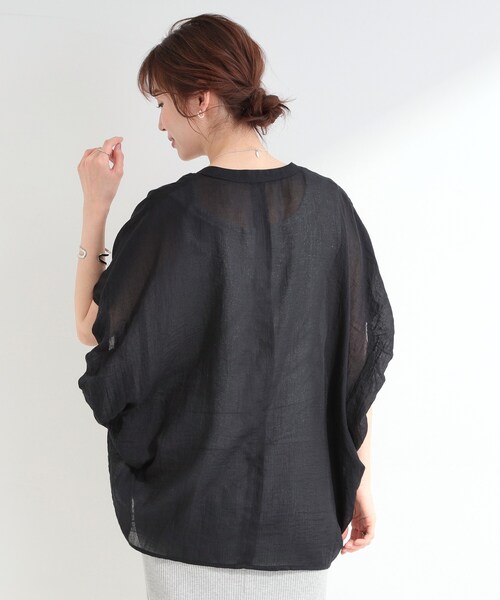 SHOO・LA・RUE(シューラルー)の「【体型カバー】バルーン風ゆるシャツブラウス(シャツ/ブラウス・レディース・ピンク系/ブラック/ブルー系その他/ブラウン系・00)」の6枚目の写真