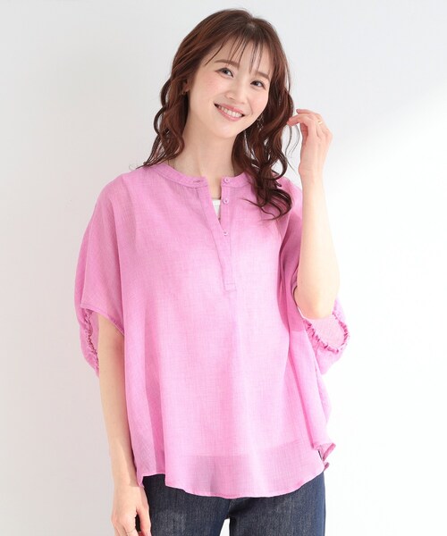 SHOO・LA・RUE(シューラルー)の「【体型カバー】バルーン風ゆるシャツブラウス(シャツ/ブラウス・レディース・ピンク系/ブラック/ブルー系その他/ブラウン系・00)」の13枚目の写真