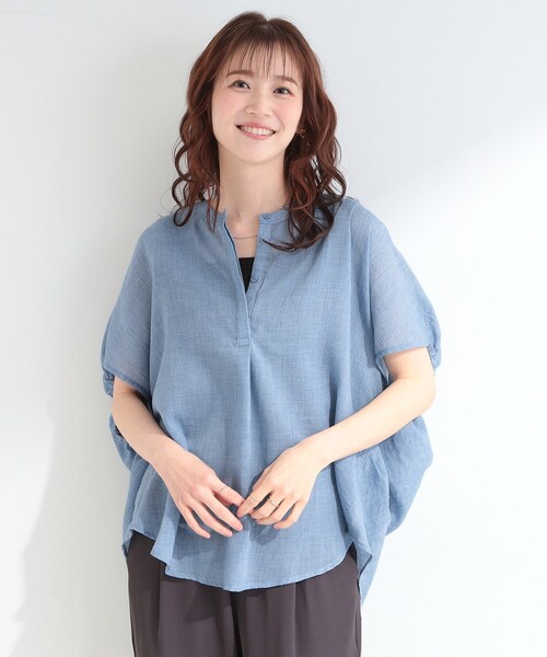 SHOO・LA・RUE(シューラルー)の「【体型カバー】バルーン風ゆるシャツブラウス(シャツ/ブラウス・レディース・ピンク系/ブラック/ブルー系その他/ブラウン系・00)」の17枚目の写真