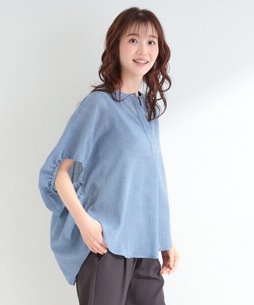 SHOO・LA・RUE(シューラルー)の「【体型カバー】バルーン風ゆるシャツブラウス(シャツ/ブラウス・レディース・ピンク系/ブラック/ブルー系その他/ブラウン系・00)」の18枚目の写真