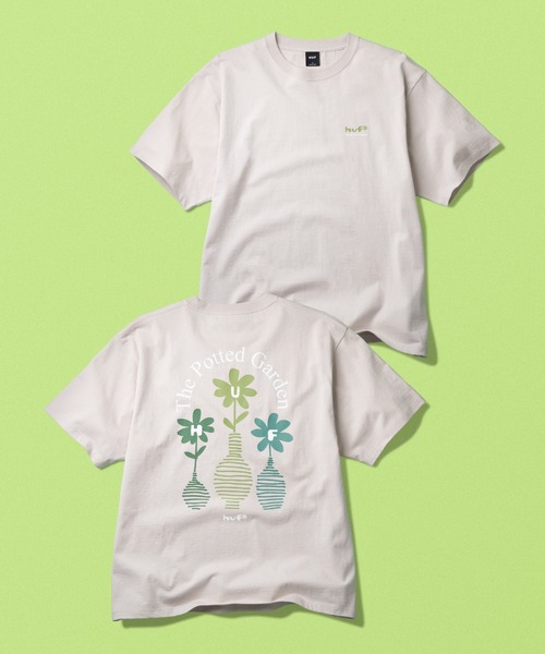 HUF（ハフ）の「THE POTTED GARDEN TEE（Tシャツ/カットソー・メンズ・ホワイト/グレイッシュベージュ/チャコールグレー・XL/L/M/S/XXL）」の3枚目の写真