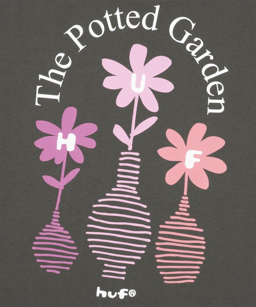 HUF（ハフ）の「THE POTTED GARDEN TEE（Tシャツ/カットソー・メンズ・ホワイト/グレイッシュベージュ/チャコールグレー・XL/L/M/S/XXL）」の8枚目の写真