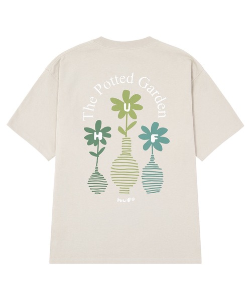 HUF（ハフ）の「THE POTTED GARDEN TEE（Tシャツ/カットソー・メンズ・ホワイト/グレイッシュベージュ/チャコールグレー・XL/L/M/S/XXL）」の14枚目の写真