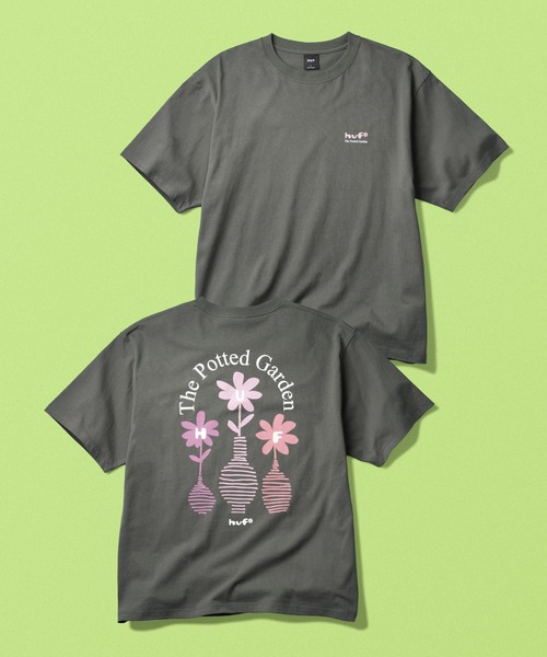 HUF（ハフ）の「THE POTTED GARDEN TEE（Tシャツ/カットソー・メンズ・ホワイト/グレイッシュベージュ/チャコールグレー・XL/L/M/S/XXL）」の5枚目の写真