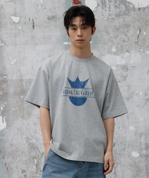 AGOD（エージーオーディー）の「TD トロピカルロゴハーフTシャツ[グレー]（Tシャツ/カットソー・レディース・その他・SMALL/MEDIUM/LARGE）」の2枚目の写真